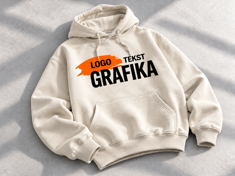 Znakowanie odzieży Bluza OVERSIZE z kapturem