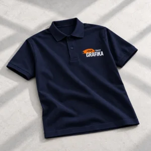 Koszulka Polo męska z nadrukiem LOGO TEKST GRAFIKA (wizualizacja)