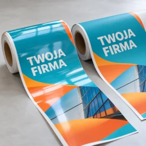 Folia samoprzylepna z nadrukiem – rolki folii błyszczącej i matowej (wizualizacja)